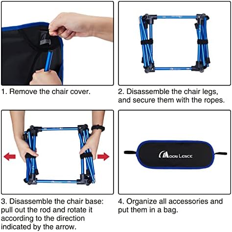 MOON LENCE Portable Camping Chair, Backpacking Chair, Ultralight & Compact, 400 lbs Capacity, for Outdoor Camp, Travel, Beach, Picnic, Hiking - Image 7