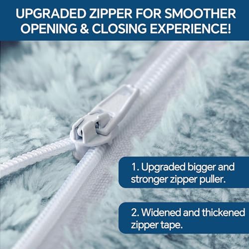 BEDELITE Travel Blanket Airplane Compact with Bag, Portable and Packable 2 in 1 Jacquard Travel Pillow and Blanket Set, Airplane Blanket Travel Essentials with Luggage Sleeve & Backpack Clip, Blue - Image 7