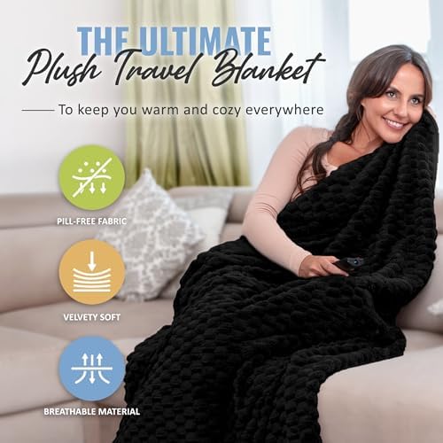 BOACAY Packable Travel Blanket for Airplane, Car - Compact Office Blanket - Portable Pillow for Adults, Kids with Case, Luggage Sleeve, Backpack Clip - Image 2