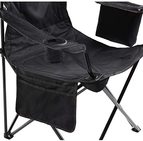 Coleman Portable Camping Quad Chair with 4-Can Cooler, Cushioned Seat & Back with Side Pockets & Cup Holder, Carry Bag Included - Image 4