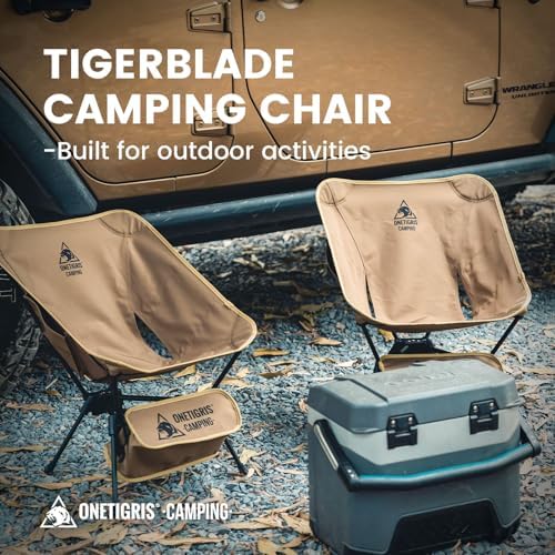 OneTigris Tigerblade Camping Chair, Lightweight Folding Backpacking Hiking, Compact Portable 330 lbs Capacity - Image 4