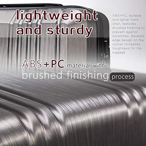 Coolife Luggage Expandable Suitcase PC+ABS 3 Piece Set with TSA Lock Spinner 20in24in28in - Image 3