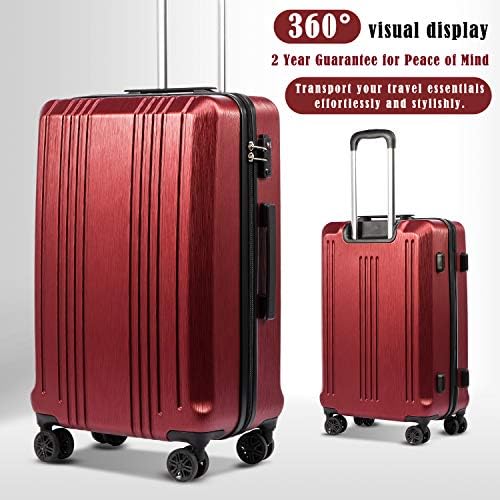Coolife Luggage Expandable Suitcase PC+ABS 3 Piece Set with TSA Lock Spinner 20in24in28in - Image 2