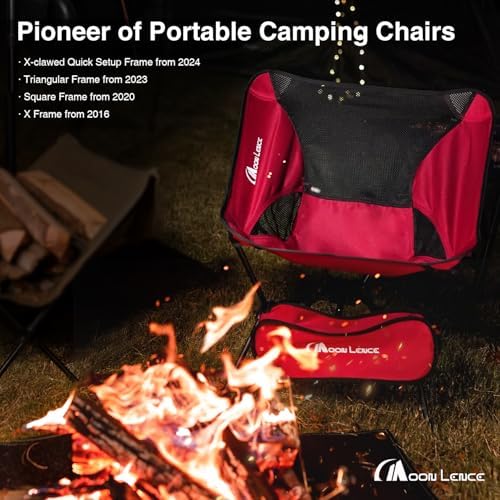 MOON LENCE Portable Camping Chair Backpacking Chair - The 4th Generation Ultralight Folding Chair - Compact, Lightweight Foldable Chairs for Hiking Mountaineering, Beach - Image 3