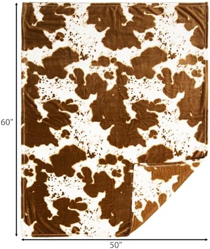 CARSTENS, INC. Travel Blanket, Premium Compact 2-in-1 Airplane Blanket/Pillow, Cow Print - Image 5