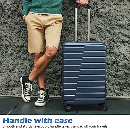 COOLIFE Expandable Suitcase PC ABS TSA Luggage 3 Piece Set Lock Spinner Carry on (Teal blue) - Image 2